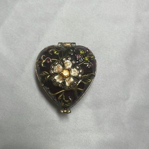 JAY STRONGWATER HEART TRINKET BOX W/SWAROVSKI CRYSTALS